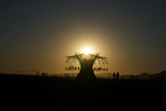 Sun sitting right on top of it.