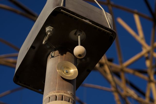 One chime, close up.